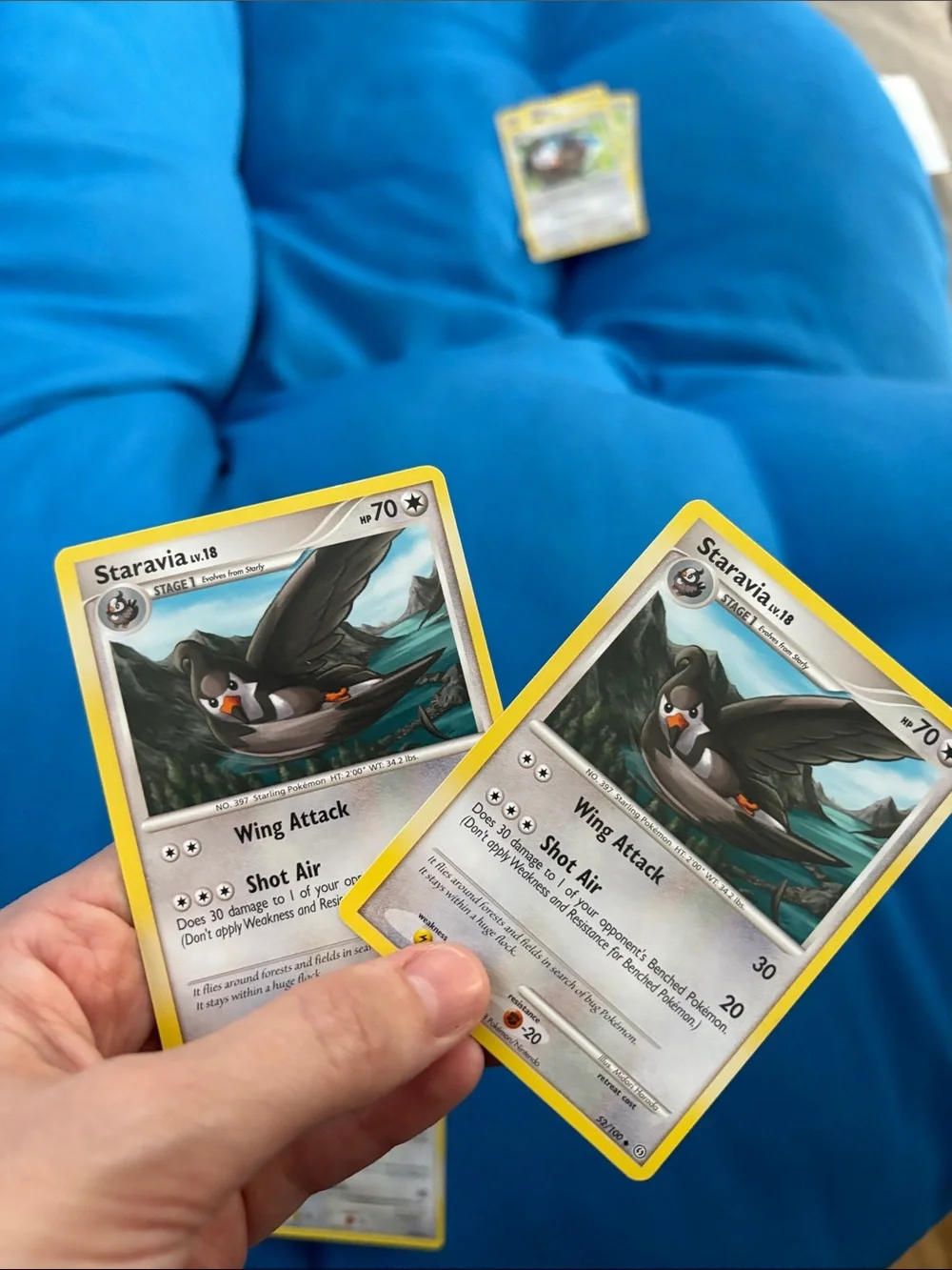 Pokémon Cards Starly Staravia Staraptor HP 50 70 120 Common Type Pokemon NWOTS